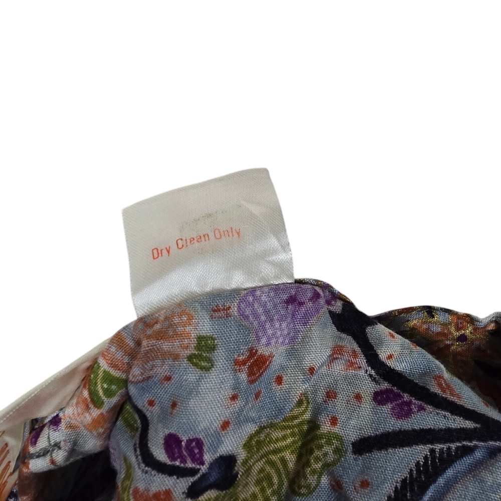 Paul Ropp Floral Multi Colored Colorful Rayon Pants M - Picture 8 of 8